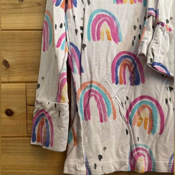 Birdie Bean Size 3T Bamboo Colorful Rainbow Long Sleeve Pajama Set - Picture 4 of 8